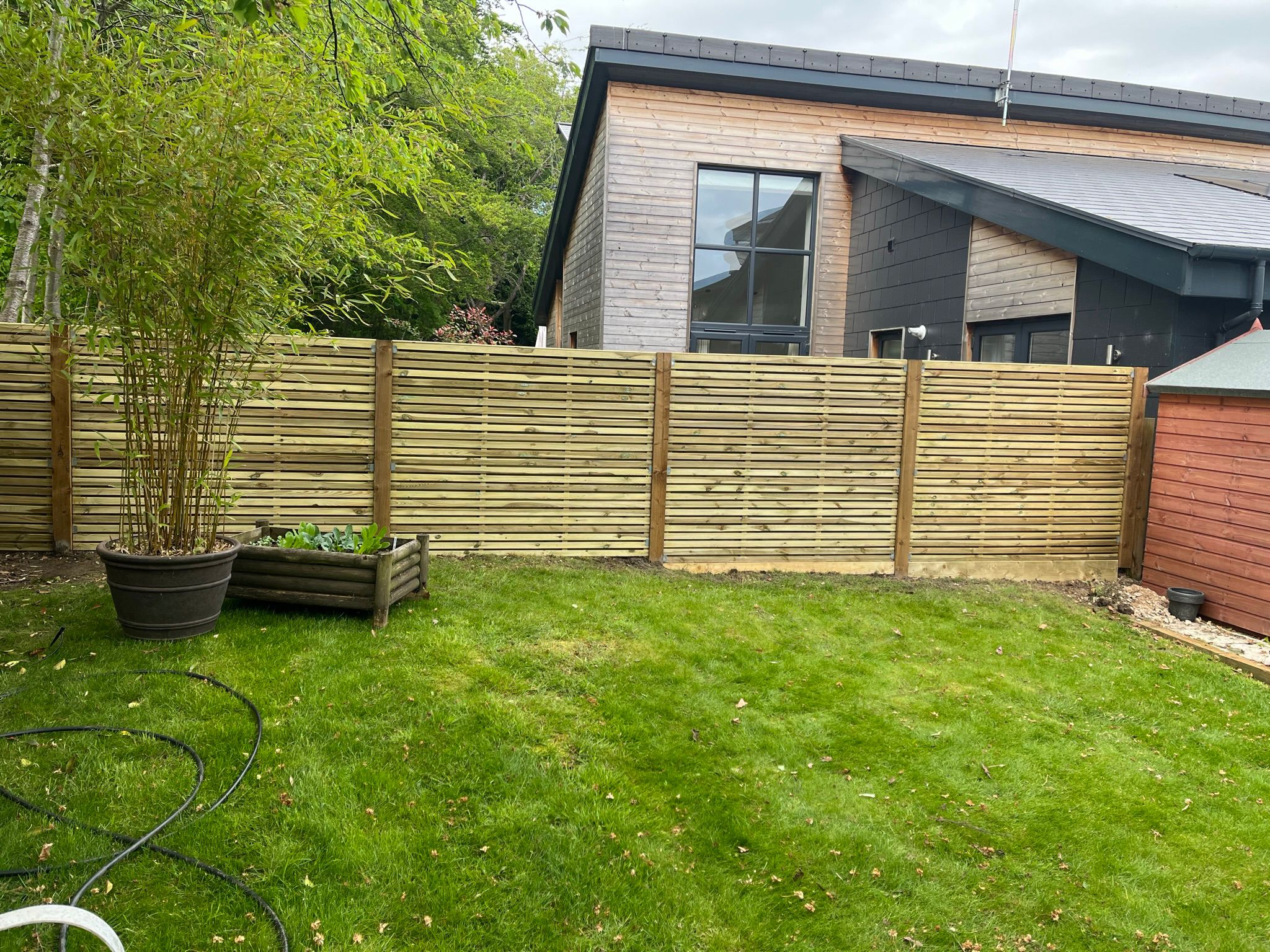 Premium garden fencing installation